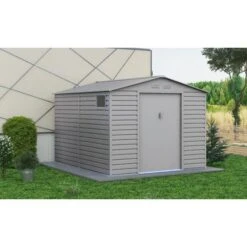 Sinolily Evan Plus E Tuinhuis Met Dubbele Schuifdeur En Raam - 8,84 M² - Grijs