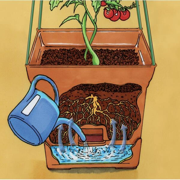 Plantentoren Maxitom Met Waterreservoir - Terracotta - Afbeelding 4