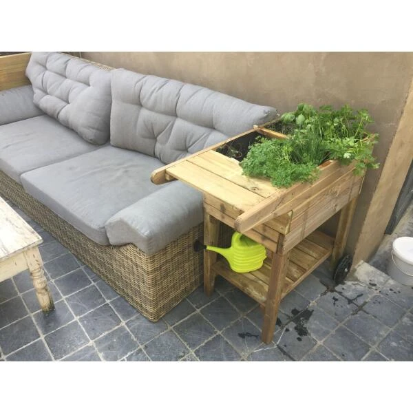 Moestuintafel Op Wielen 80 × 40 × 78,5 Cm - Afbeelding 2
