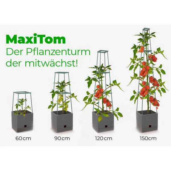Plantentoren Maxitom Met Waterreservoir - Antraciet - Afbeelding 4