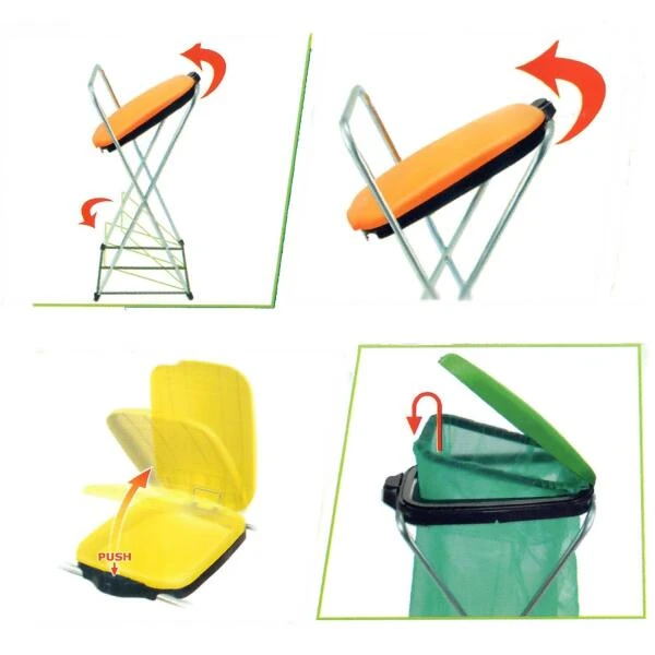 Vuilniszakhouder - 2 Deksels - Afbeelding 3