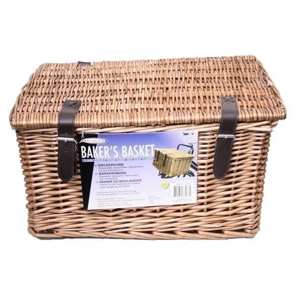Wilgentenen Fietsmand - Bakkersmand 45 × 30 × 25 Cm - Afbeelding 3
