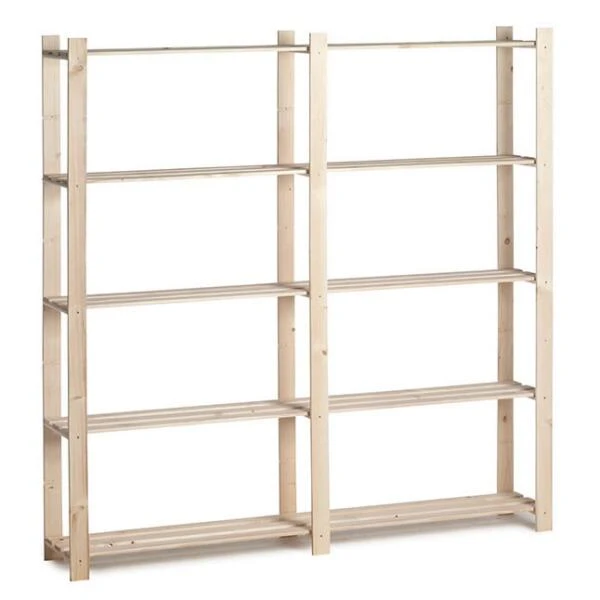 Woody Rack Dubbel Hout - 175 × 175 × 30 Cm